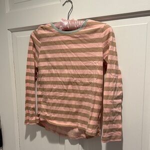 Old Navy Pink and Tan Striped Long Sleeve Tee